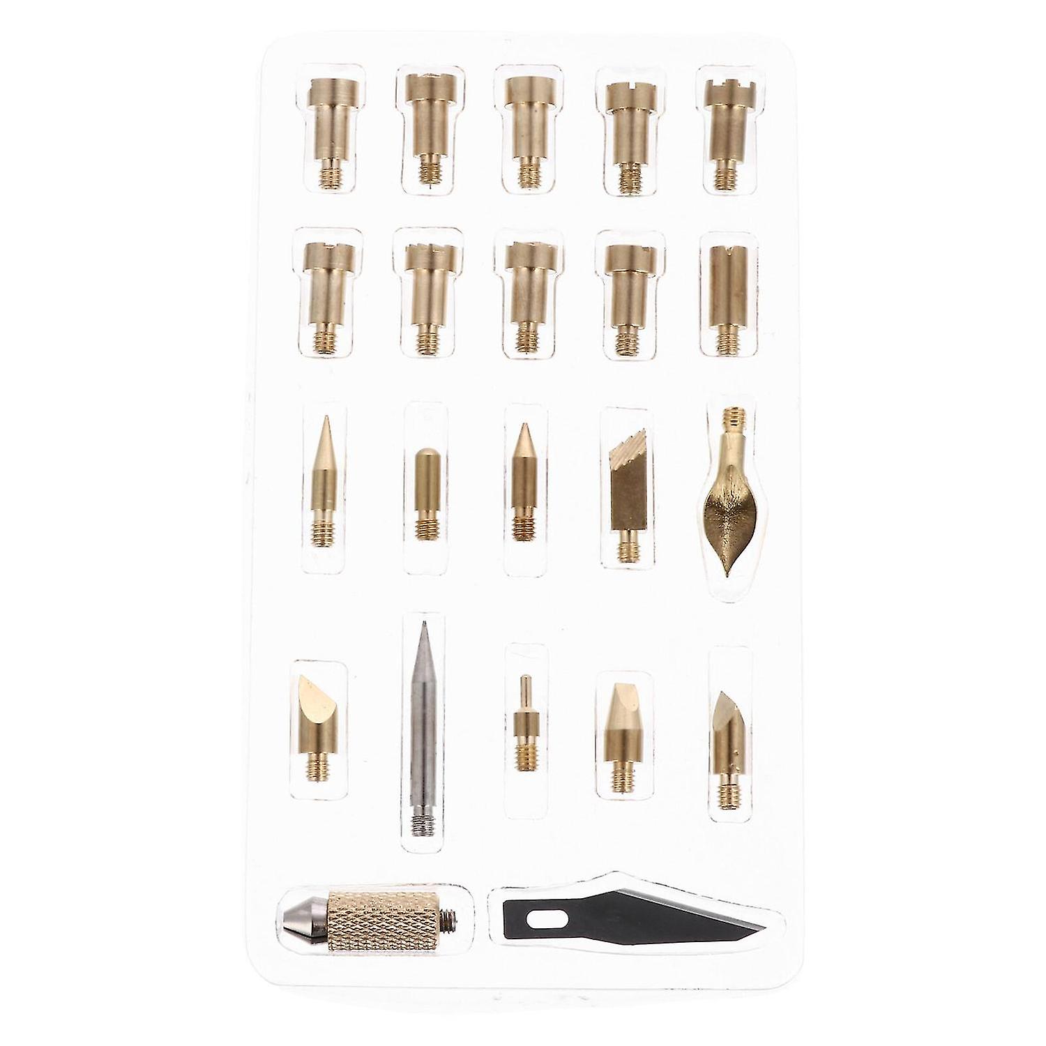1 Set Wood Burning Kit Temperature Adjustable Wood Carving Soldering Tip