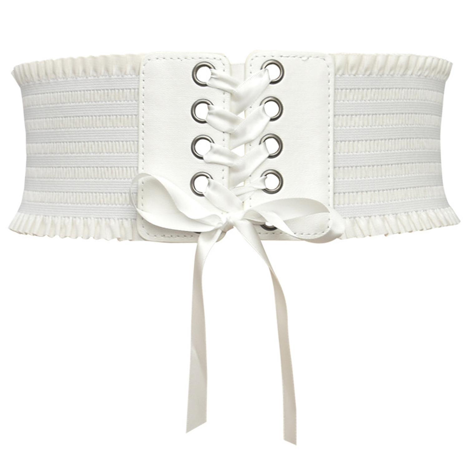 Kvinner Midje Belte Bred Enkel Stretch Elastic Band Solid Color Shirring Kvinner Belt Kvinner Tilbehør