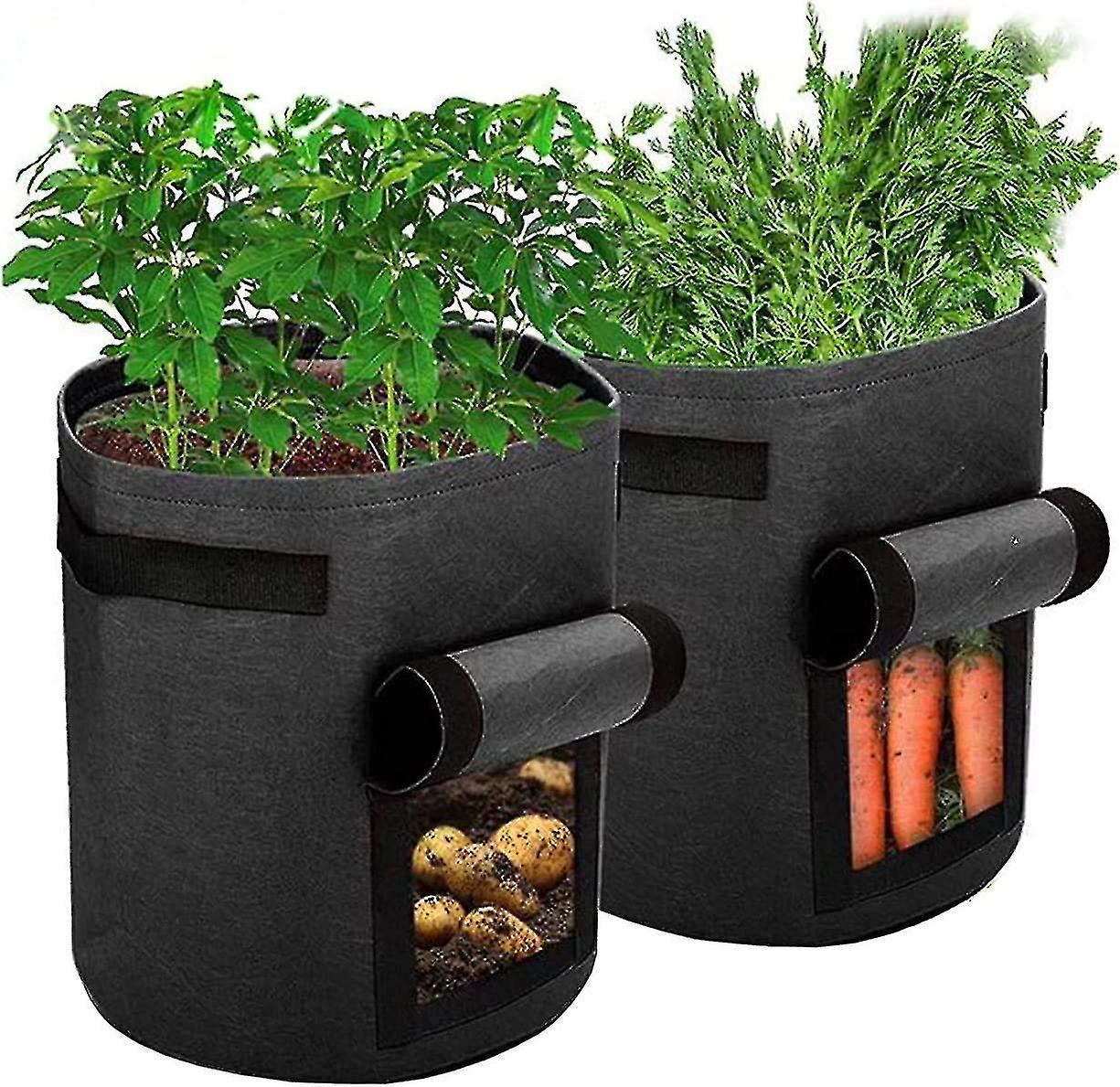 2-pack 10 Gallon Plant Grow Bag Window Covers