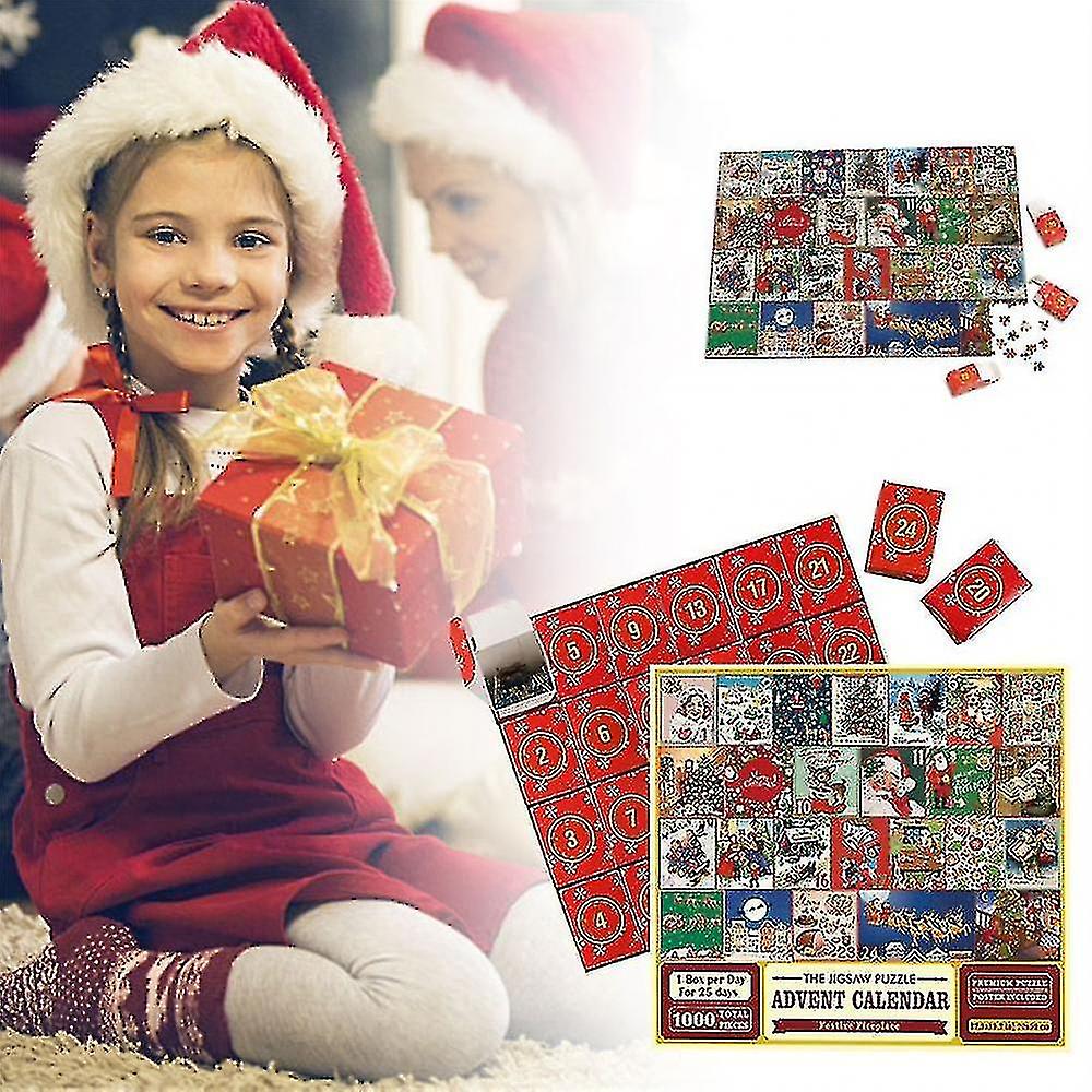 Geschenke,Puzzle Adventskalender,2023 Puzzle,1000pcs Countdown Kalender Puzzles