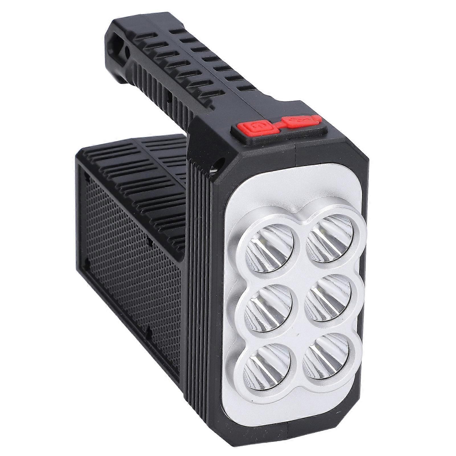 LED Solar Flashlight Multifunctional Emergency Hand Light 4 Mode Waterproof Camping Flashlight