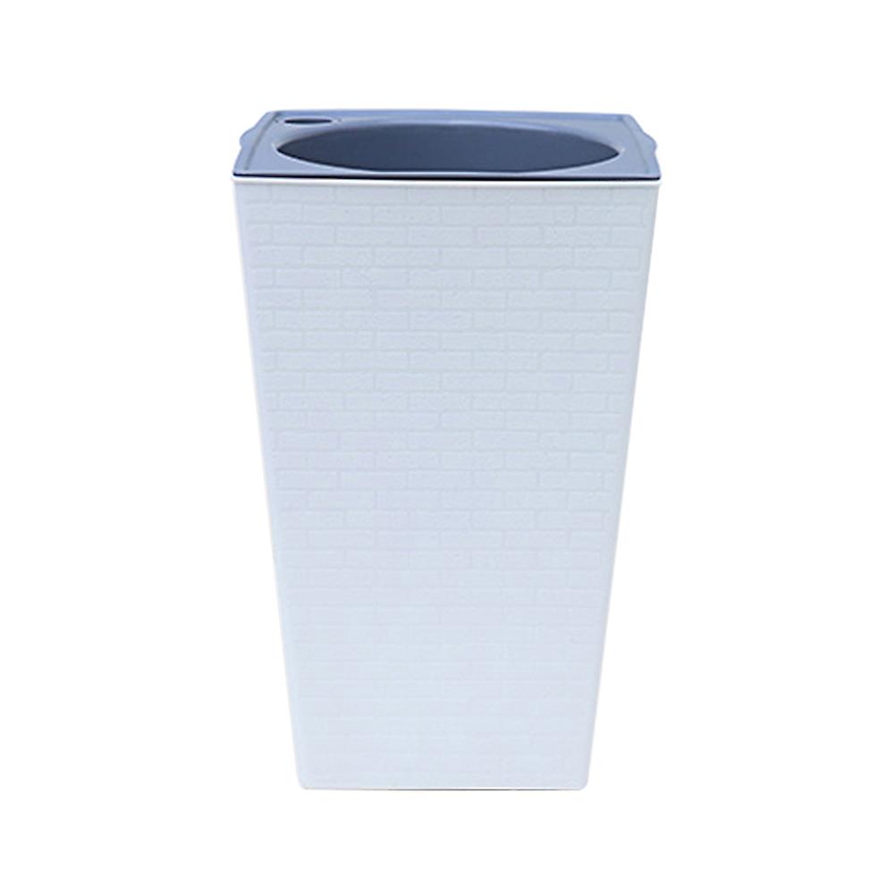 Brick Pattern Flowerpot Imitation Metal Plastic Flower Pot Square And Tall Type For Gardening Potted