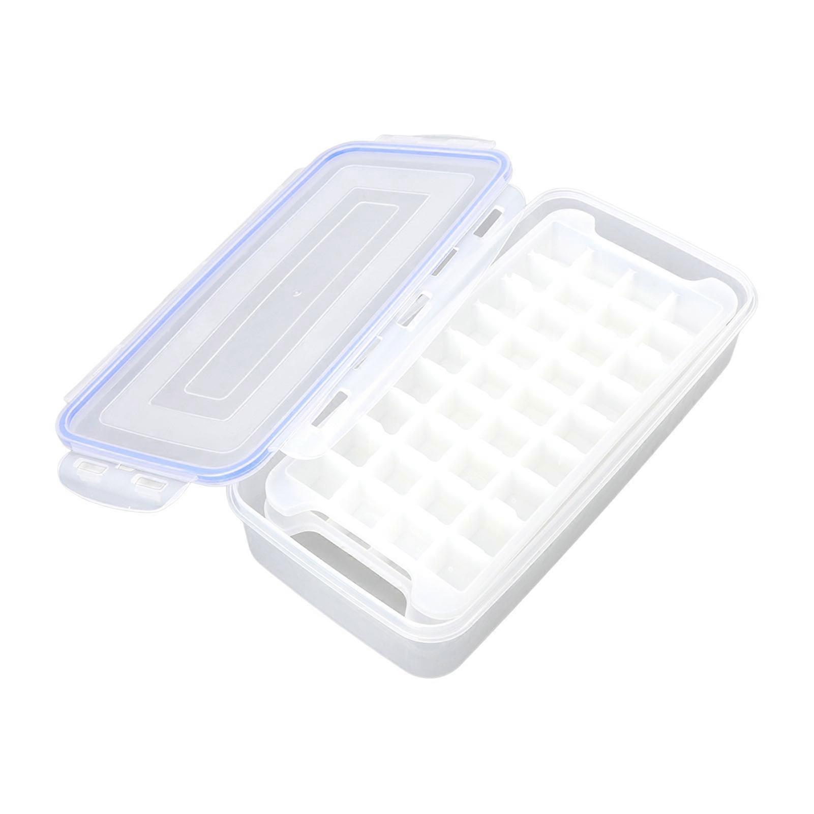 1.7L Large Capacity Ice Maker Household 2 Layer Ice Cube Mold Tray for Making 72 Ice Cubes