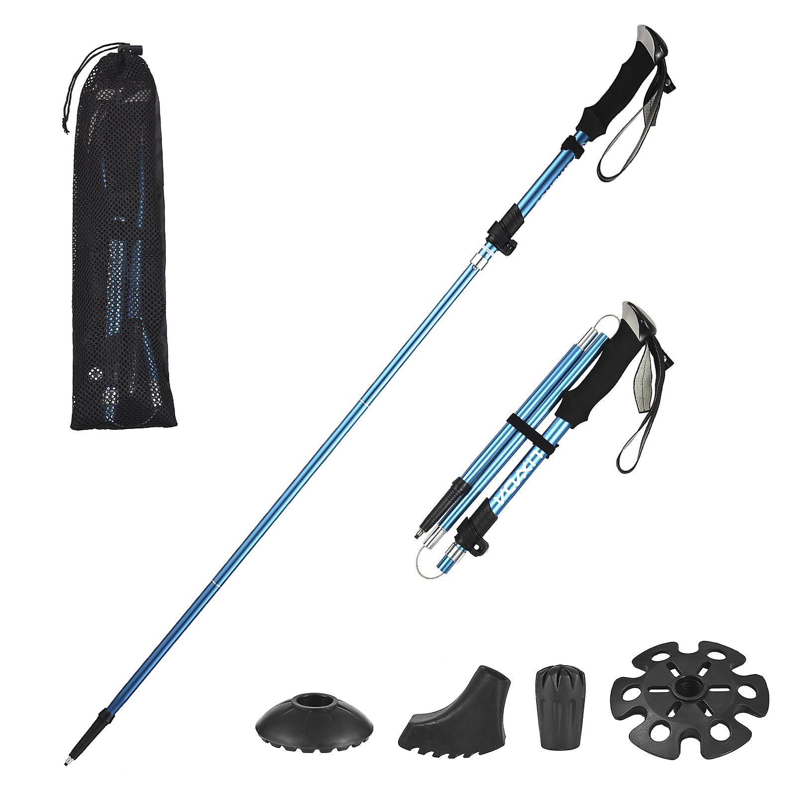 1 Pair 5-subsection Collapsible Trekking Pole
