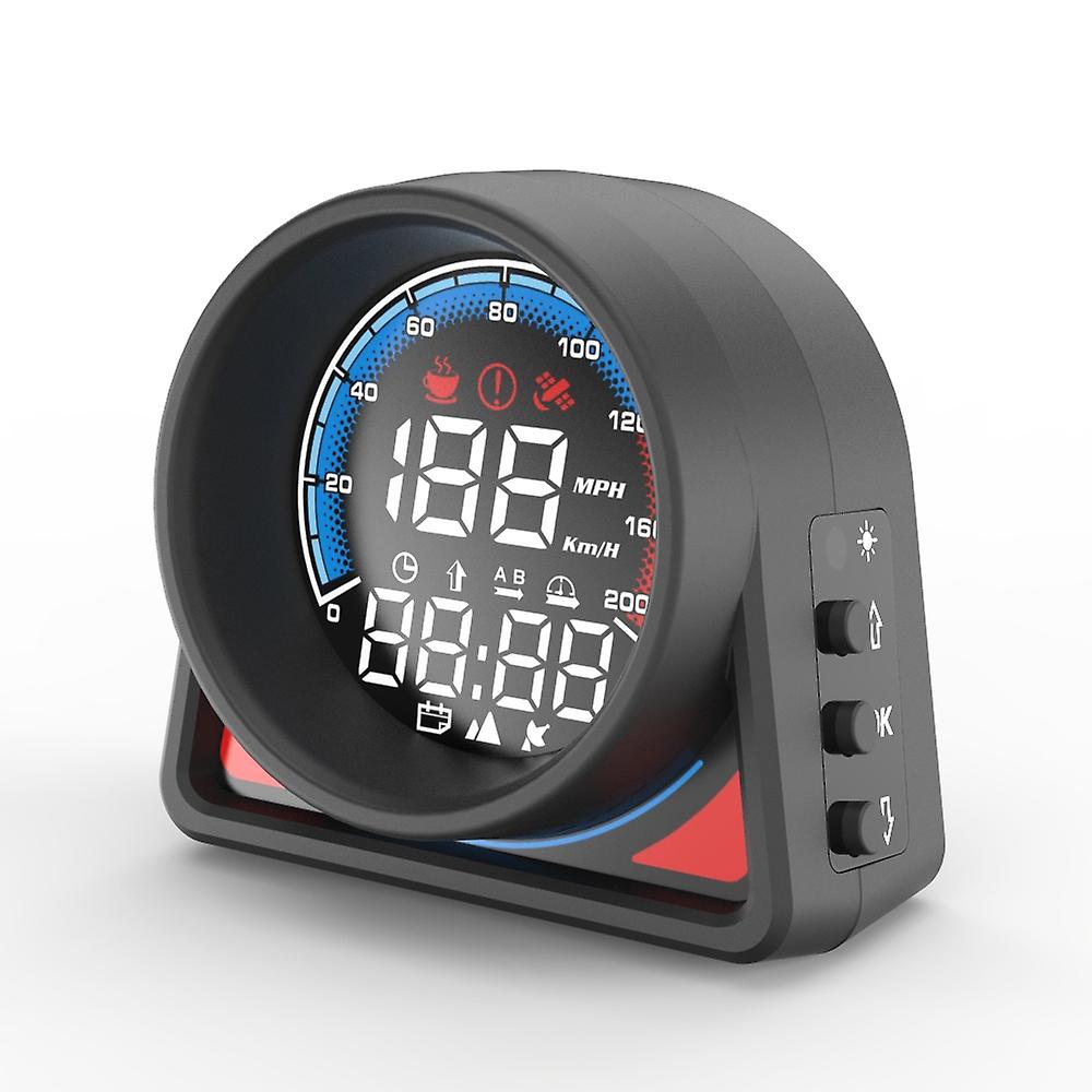 Multifunctional Car Headup Display GPS Digital Speedometer KMH/MPH with LED Display Overspeed Alarm 