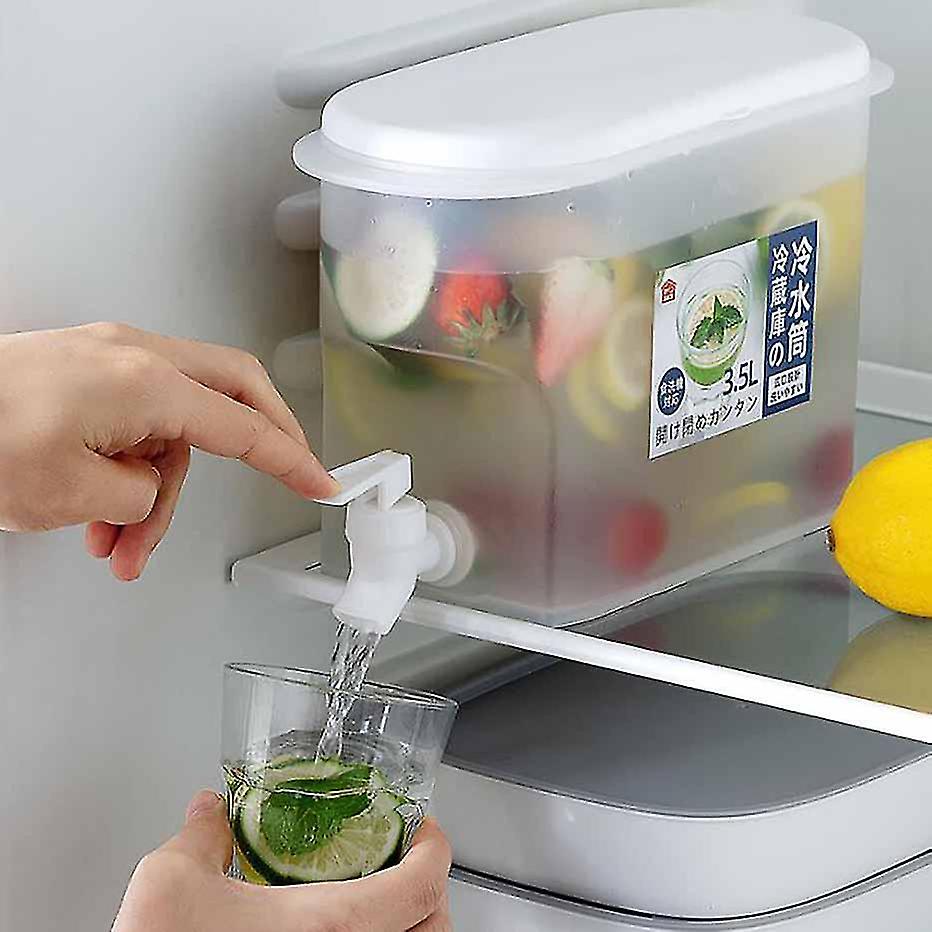 3.5L Cold Water Kettle With Faucet Fridge Water Lemon Bottle|water Pots & Kettles