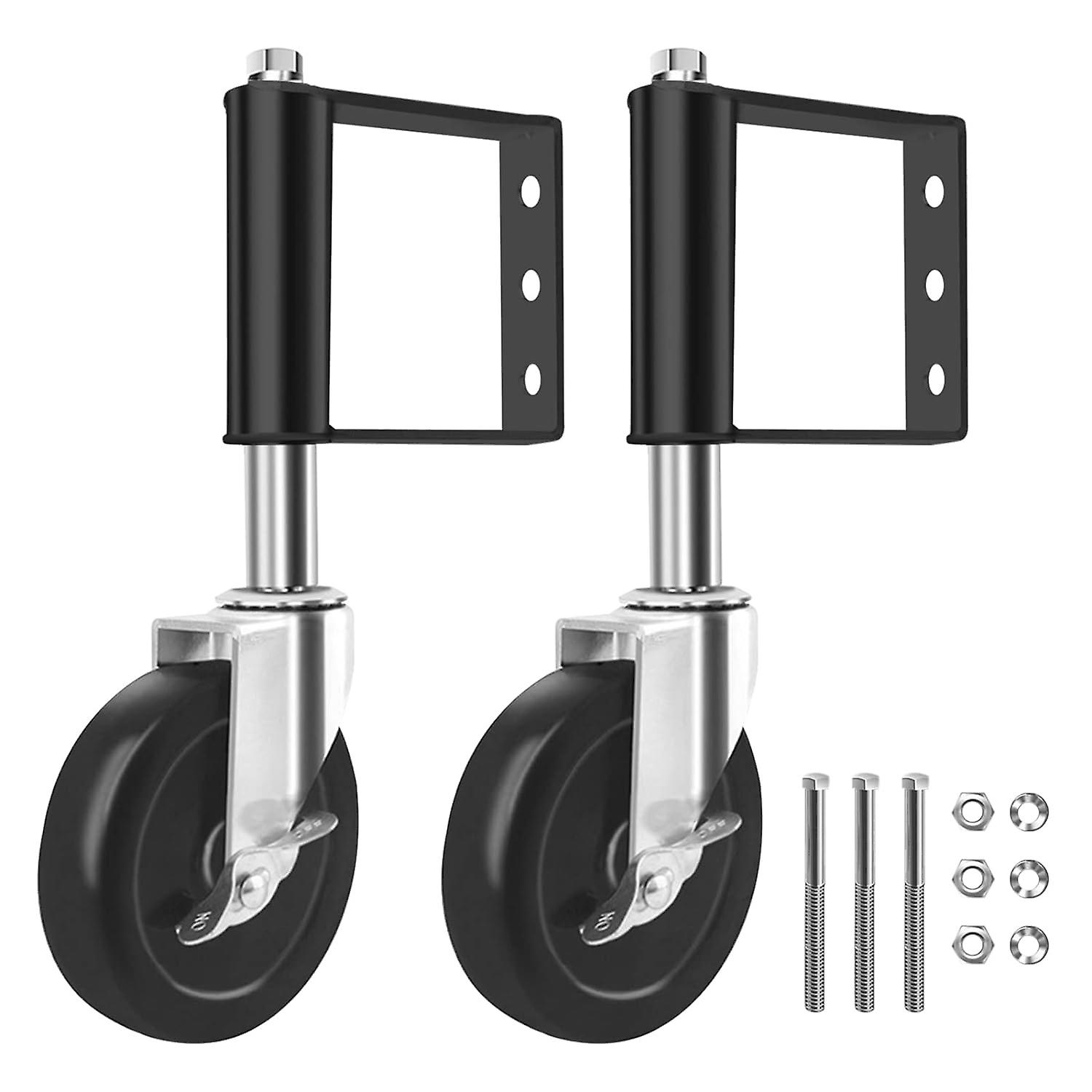 2PCS Spring-Loaded Gate Rollers Swivel Gate Support Roller Heavy-