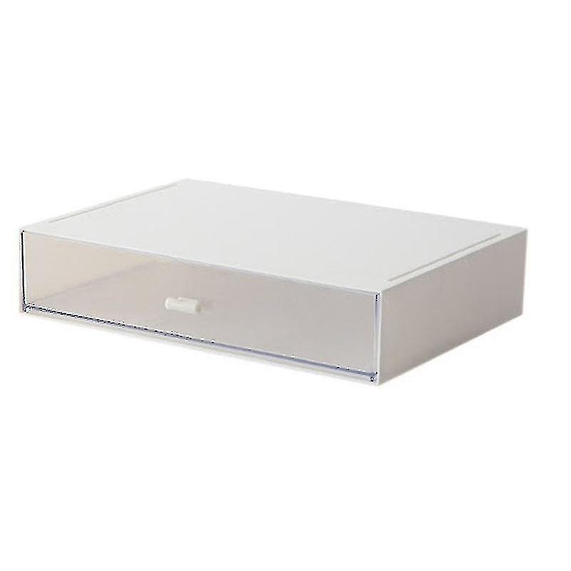 Desktop storage box stackable drawer-type storage rack, white 1 piece