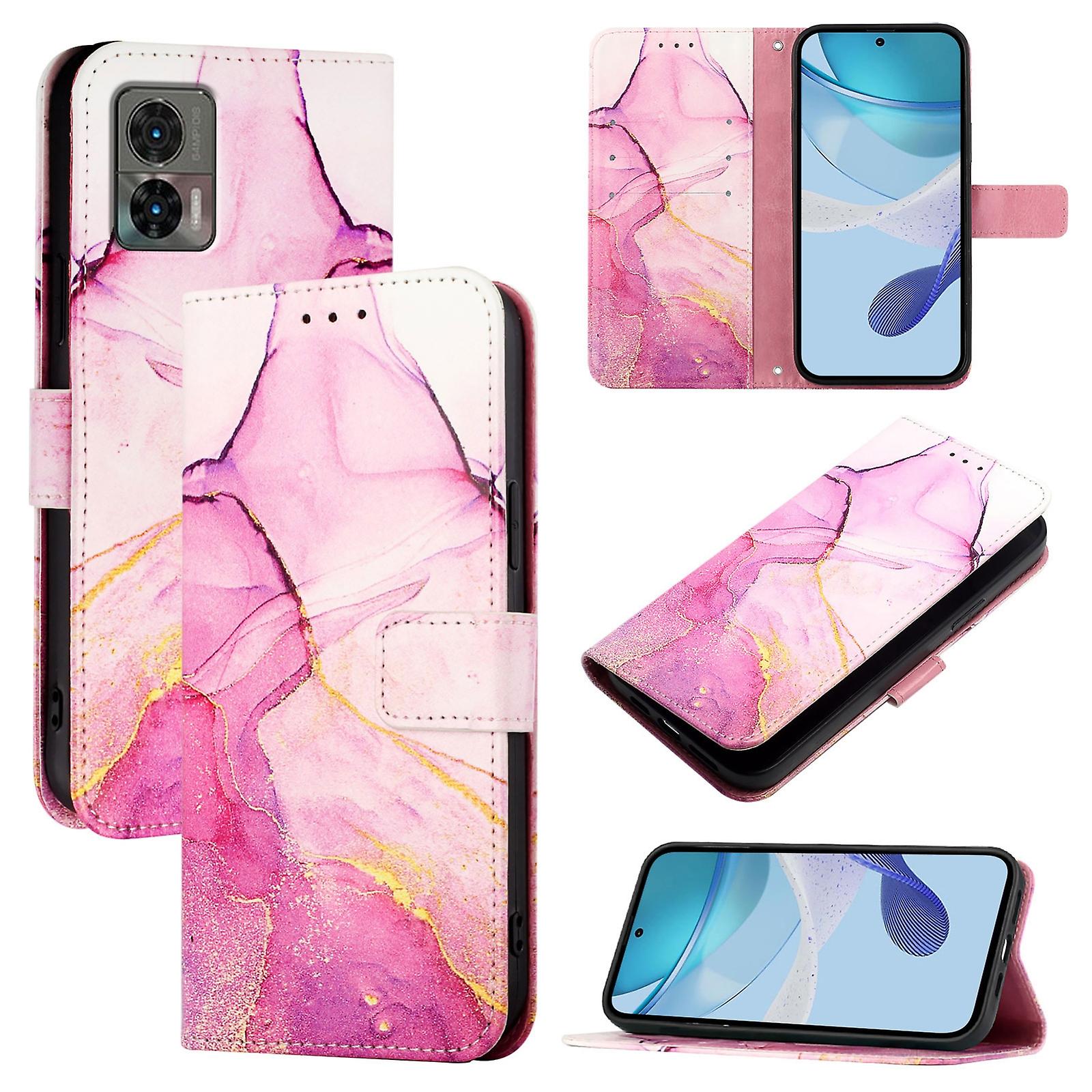 Marble Leather Case For Motorola Edge 30 Neo