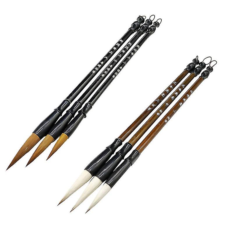 6pcs Wolf Hair Writing Brush
