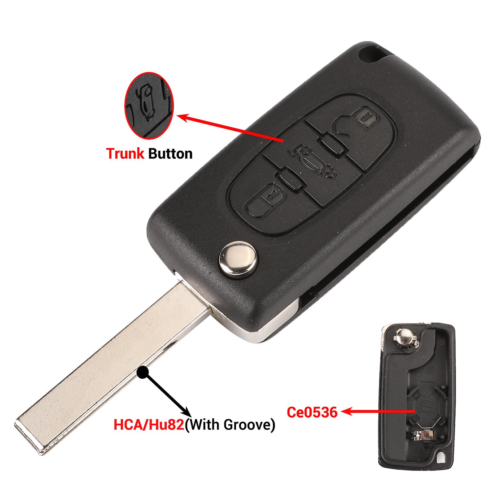 10pcs 2/3 Buttons Car key Case for Peugeot 207 307 308 407 607 807 For Citroen C2 C3 C4 C5 C6 Flip Car Key shell
