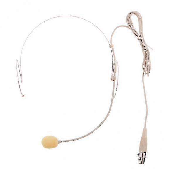 3xdouble Earhook Wired Headset Headworn Microphone Beige Xlr 3pin  -Sy