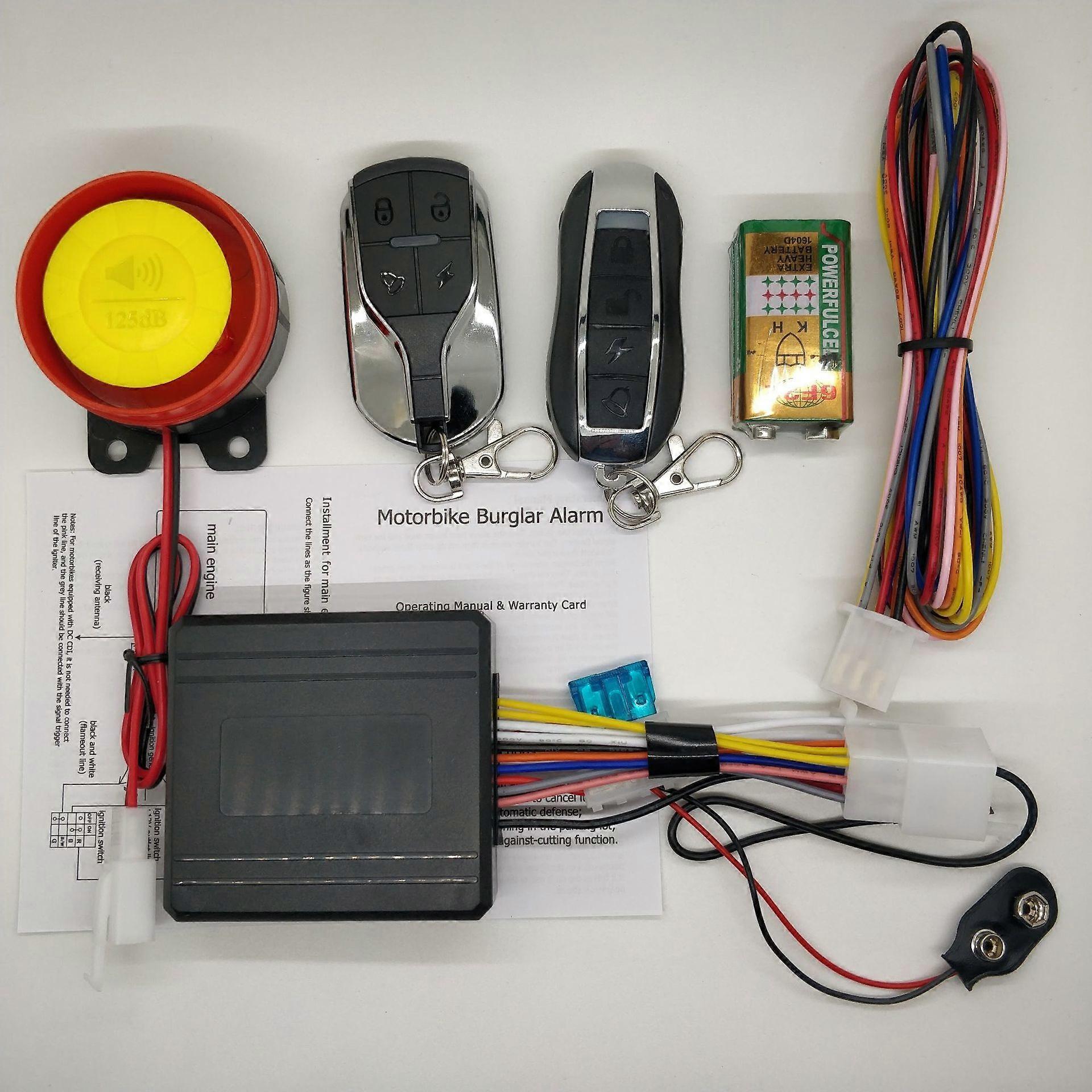 5Sets Motorcycle Car Key Systems Key blade Anti-theft Device Full-featured With Start 12V Flameout Double Flash  Search Function Sensitivity Adjustabl