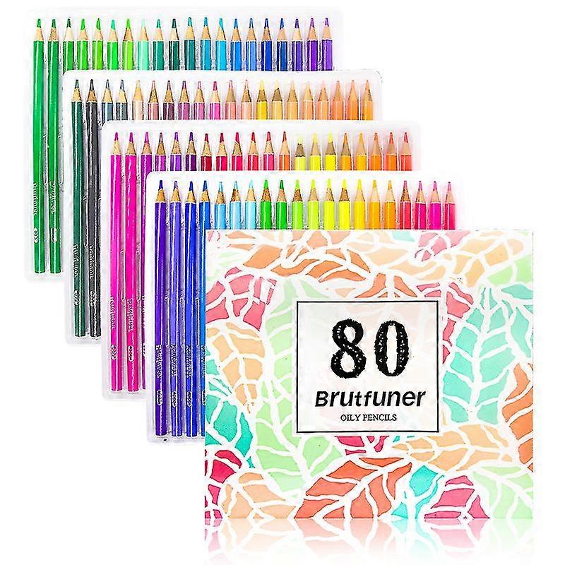 أقلام تلوين للبالغين ، 80 قلم رصاص رسم ، أقلام باستيل للرسم ، الرسم ، التظليل ، التلوين