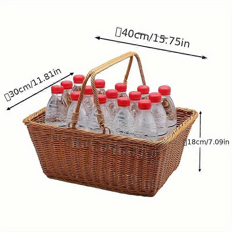 Portable Picnic Storage Box with Ergonomic Handle - Durable, Spacious Storage for Utensils, Fruits, Vegetables, and Household Essentials - Perfect for