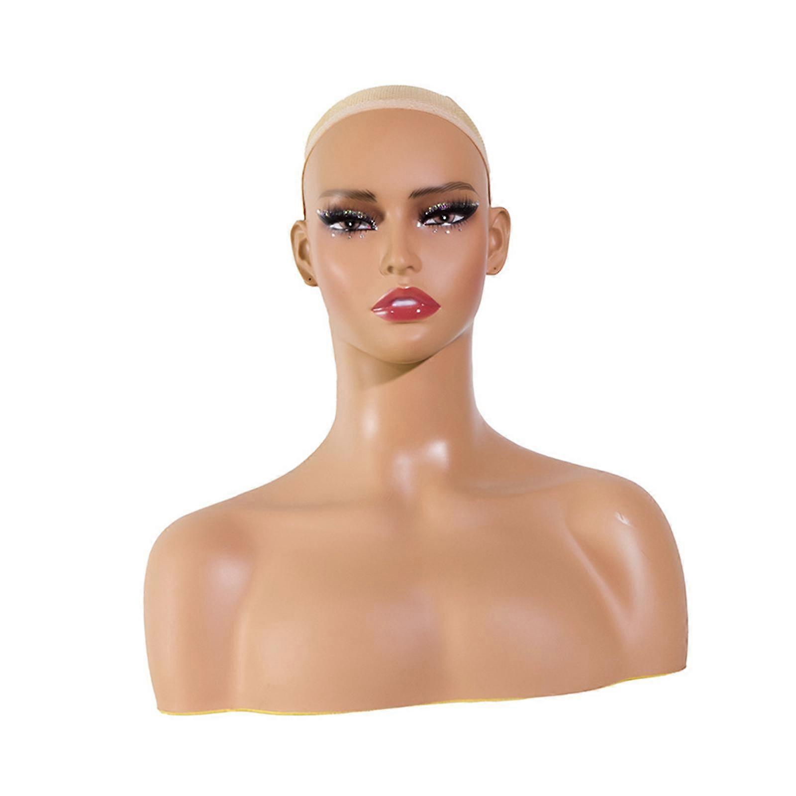 Ženská manekýna Hlava Model pre úpravu vlasov Náhrdelník Parochňa Výroba a vystavenie