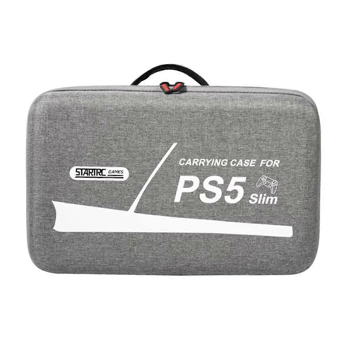Slim Storage Bag Large Capacity Shockproof Travel Case with Shoulder Strap for Slim Console Controller