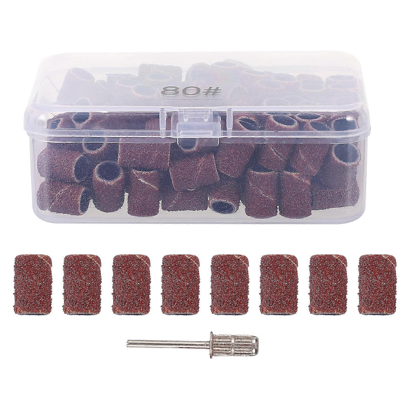100pcs Professional Sanding Bands Electric Nail Drill Sanding Bits For Nails