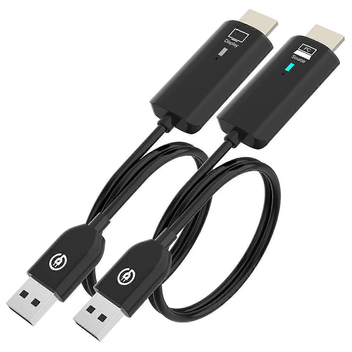 Wireless -Compatible Extender Audio Video Transmitter Receiver Camera Laptop PC to TV Mirror Adapter 1080P 60Hz