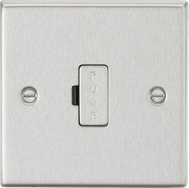 Knightsbridge 13A Fused Spur Unit - Square Edge Brushed Chrome - CS6BC