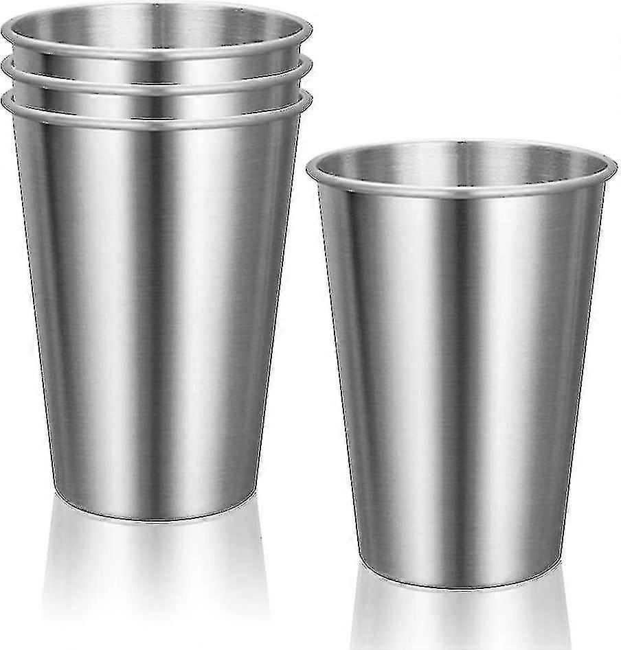 4 tazze in acciaio inossidabile 304 premium premium, tazze impilabili, tazze in metallo infrangibile-HYJ
