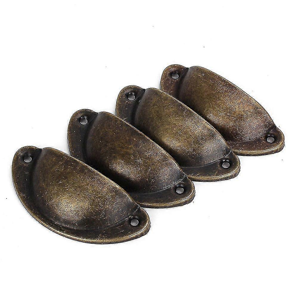 Bronze Iron Antique Drawer Pull Handle(4 X Upholstery Pull Handlegreen Bronze)