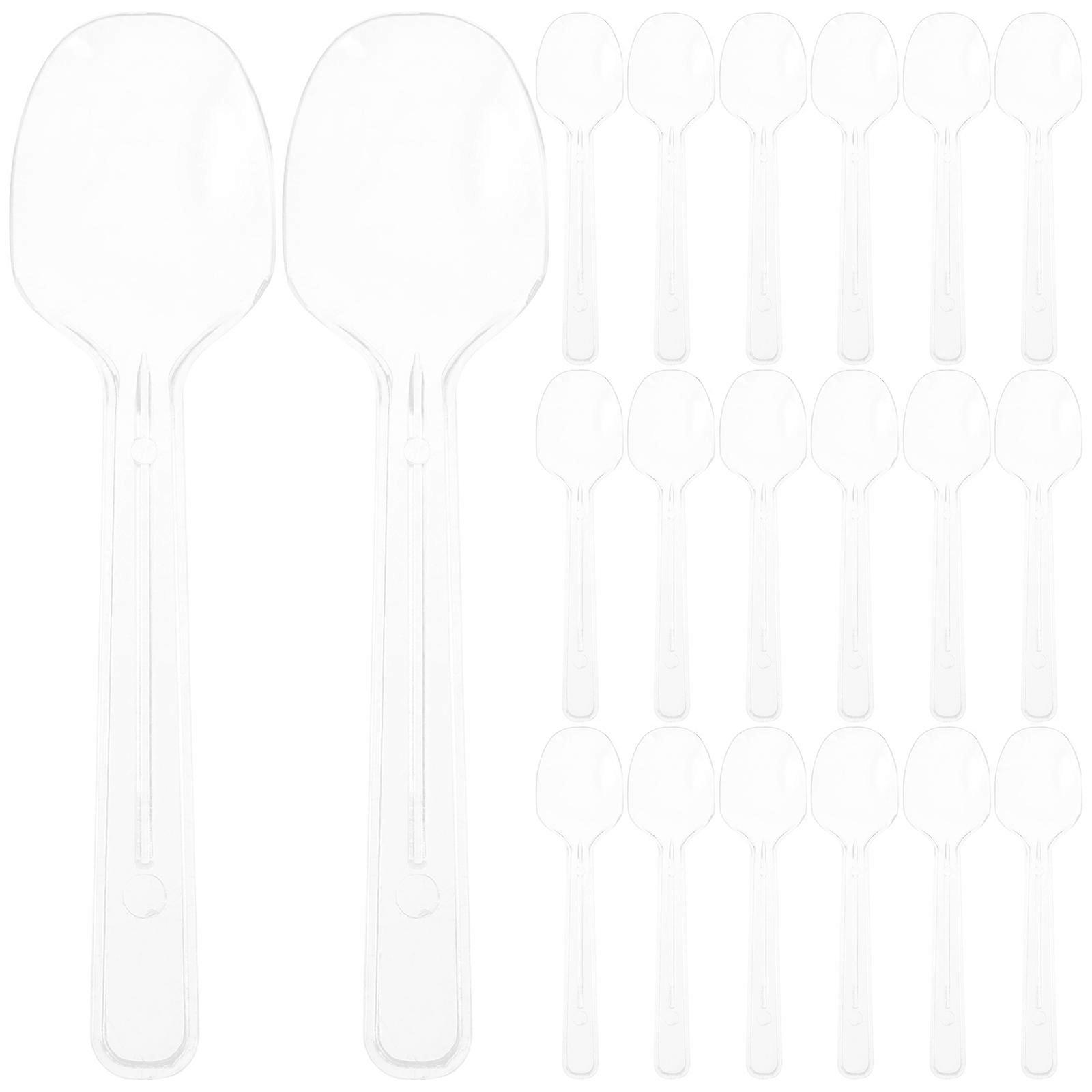 100Pcs Tasting Spoons Disposable Cake Dessert Spoons Appetizer Dessert Spoons