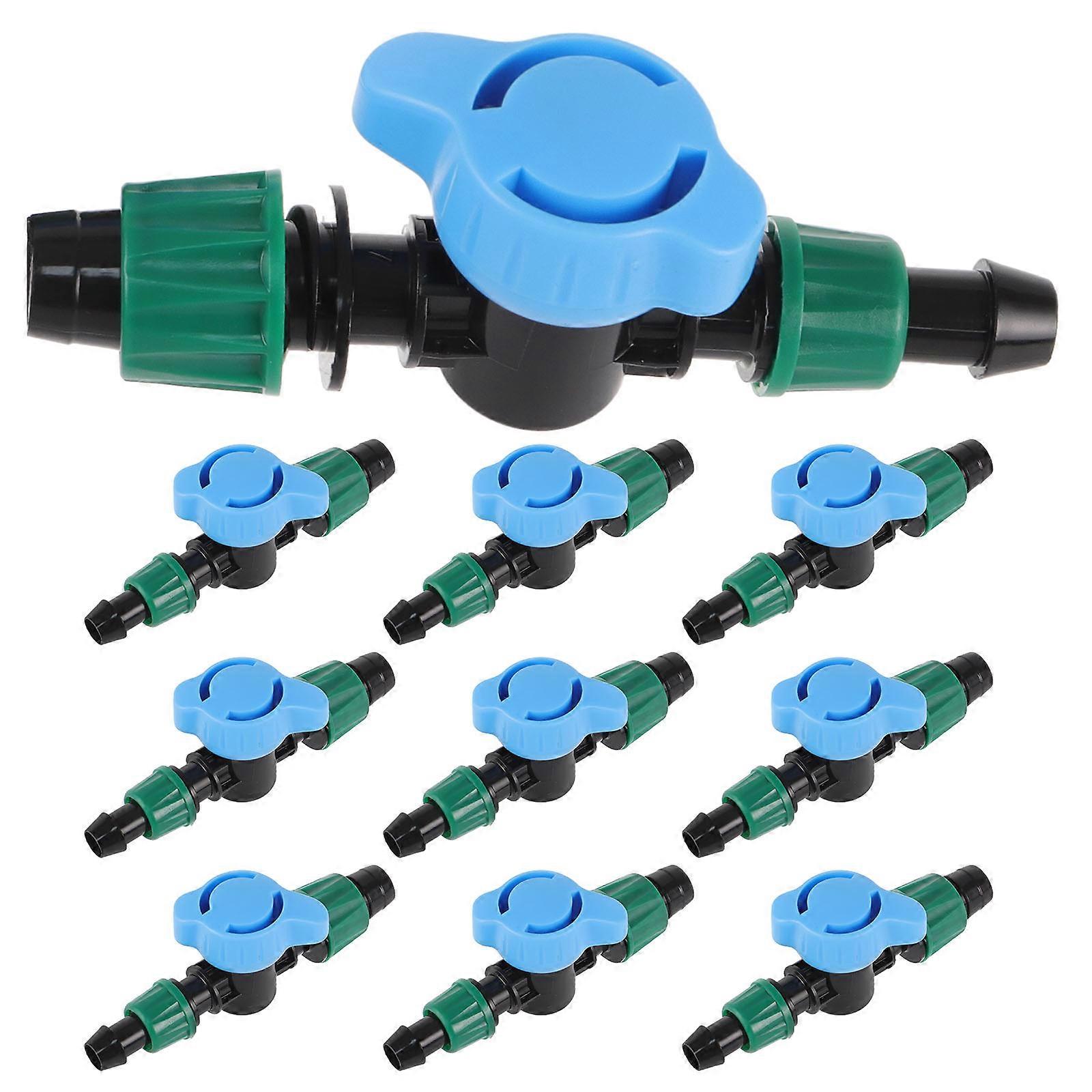 10Pcs Irrigation Valve Double Lock Cap Valves Irrigation System Part Replaceable Irrigation Valve