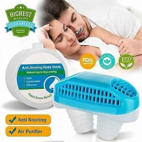 Anti-snoring device-English color box-blue (with storage box)