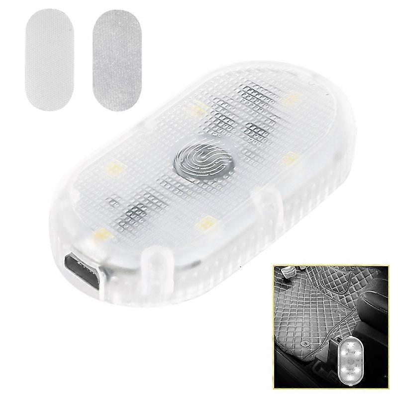 1Pcs Car Interior LED Sensor Light USB Rechargeable Touch Switch Light Auto Wireless Ambient Lamp Night Reading Light Car Light