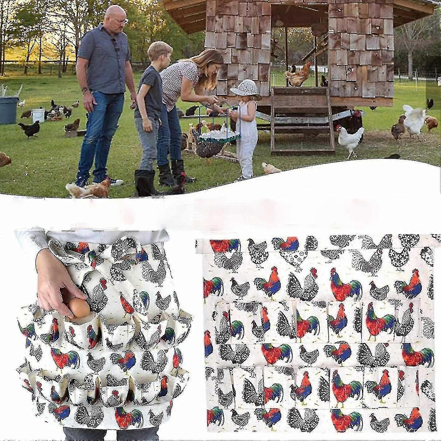 Half-length Short Apron Printed Durable Egg Collection Half