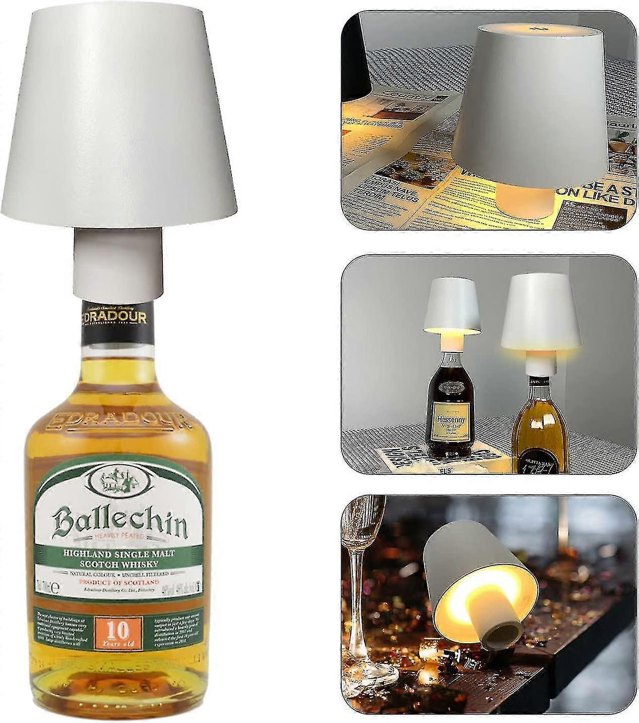 Wine Bottle Light, 5200mah Ip54 Waterproof Rechargeable Led Table Lamp,dimmable Bottle Lamp For Camping Restaurant Home-XinHan