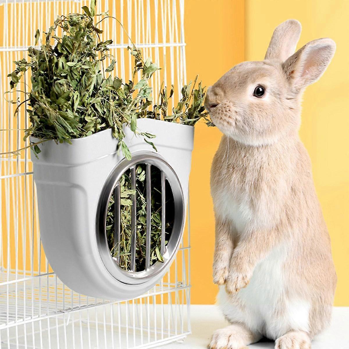Small Animal Hay Feeder, Chew-Proof , Grid Alfalfa Rack for Rabbit Bunny Guinea Pig Cage Hutch Crat