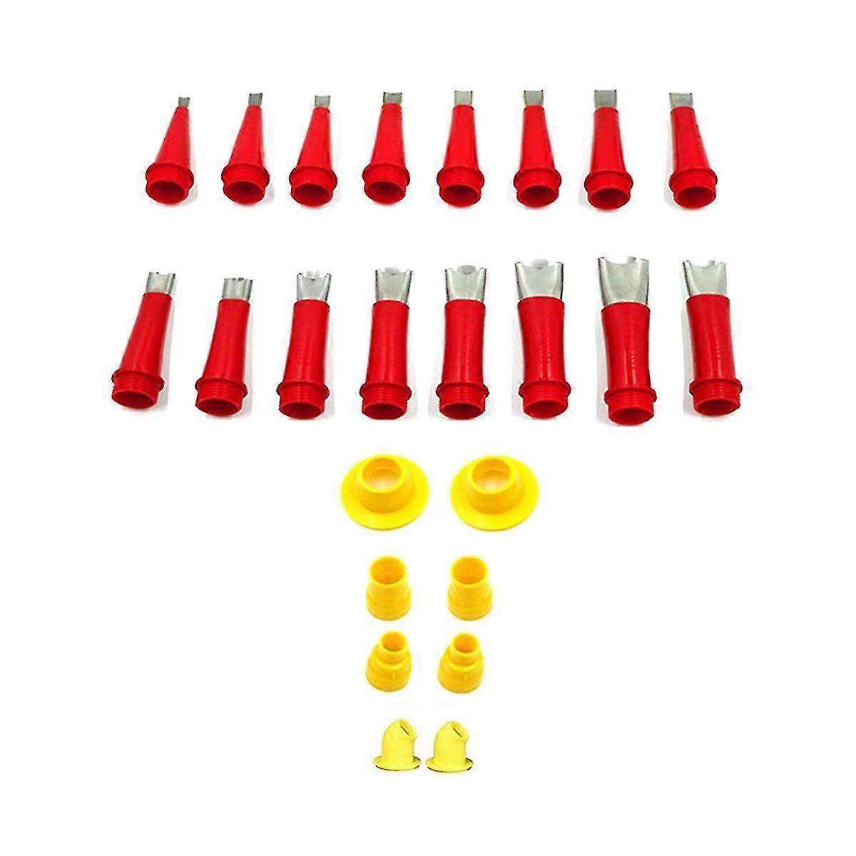 24pcs Caulking Finisher Kit Stainless Steel Caulk Nozzle Applicator Caulking Finisher Glue For Kitc