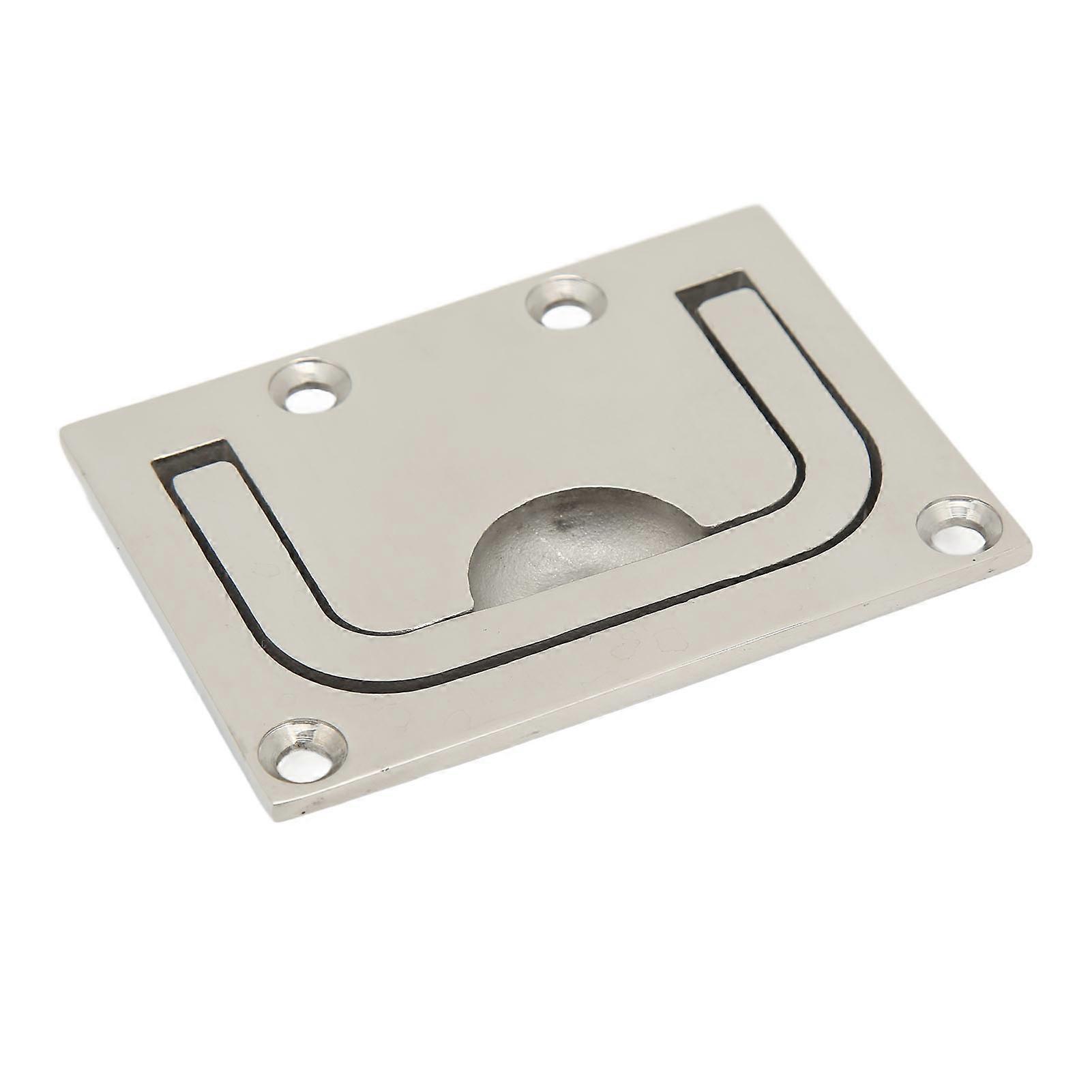 Ring Pull Handle 316 Stainless Steel Marine Flush Lifting Handle Rectangular Grip Latch