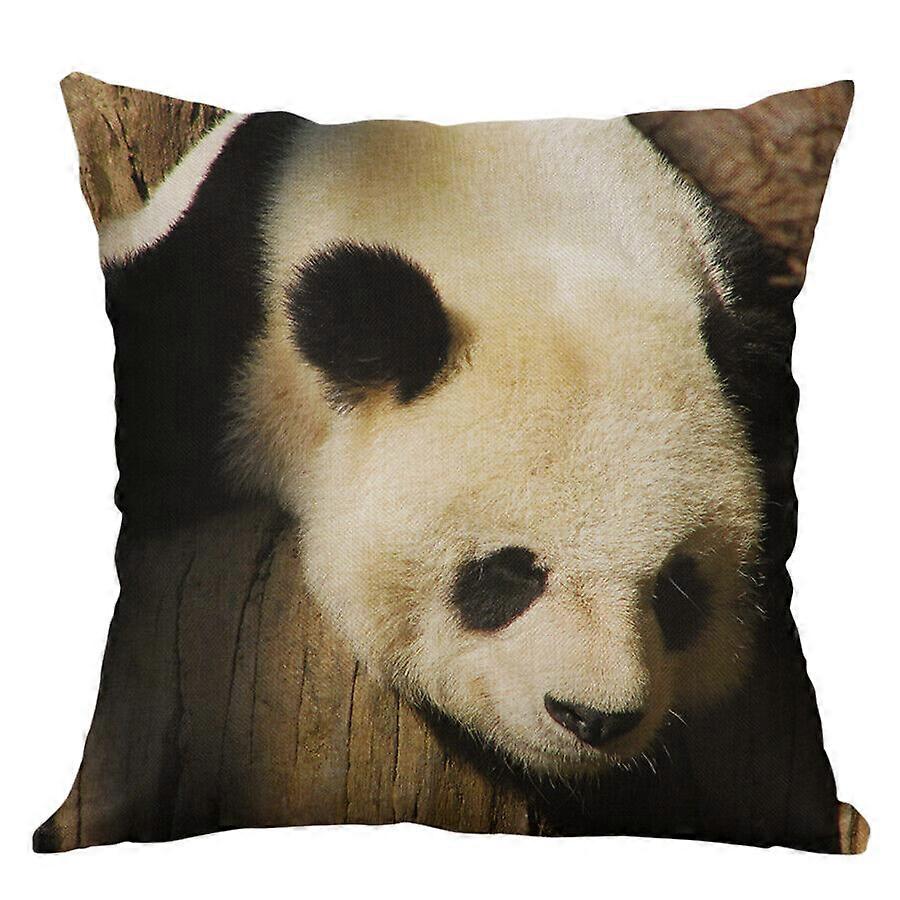 パンダホームクッションヴィンテージリネンコットンカバーウエストカーケースの装飾ソファデザイン1078jpjcjh