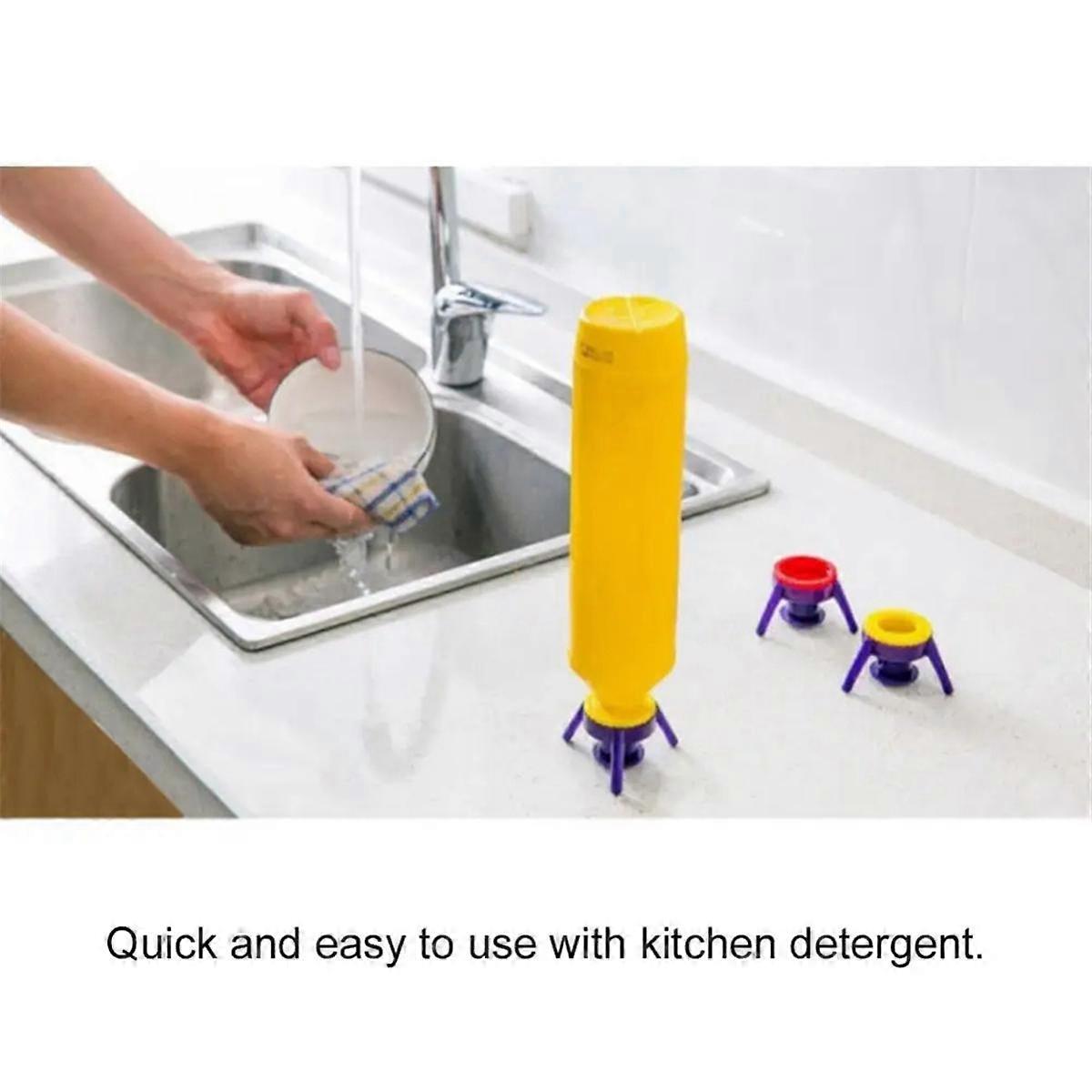 24PCS Inverted Bottle Cap Bathroom Bracket Shower Gel Shampoo Easy to Pour Liquid Lid Kitchen Seaso