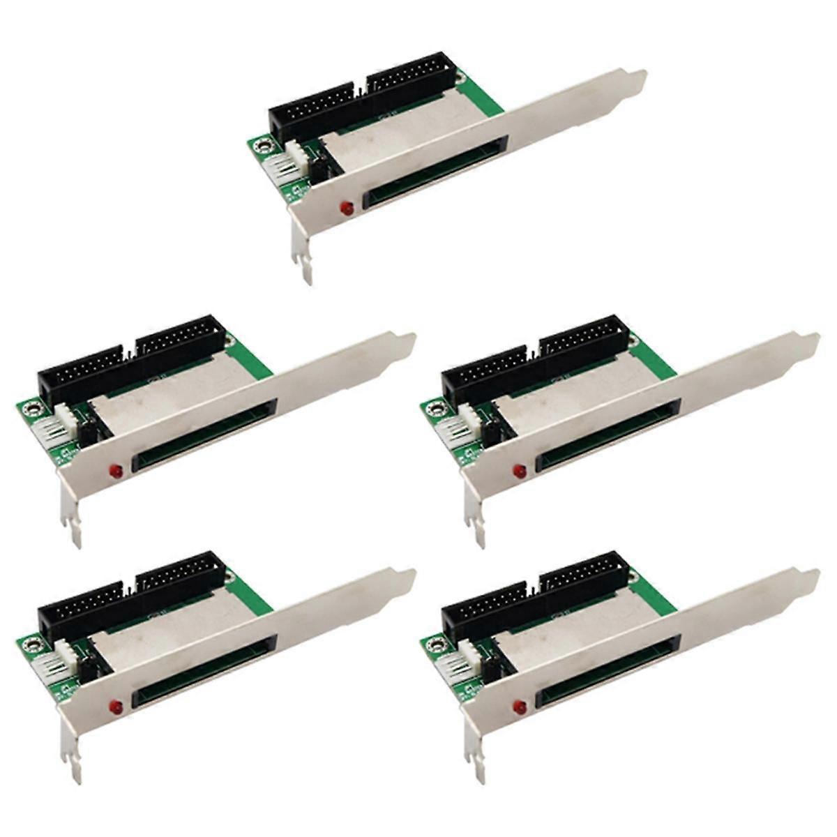 5Pcs 40-Pin Compact Flash Card to 3.5 IDE Converter Adapter Pci Bracket Back Panel