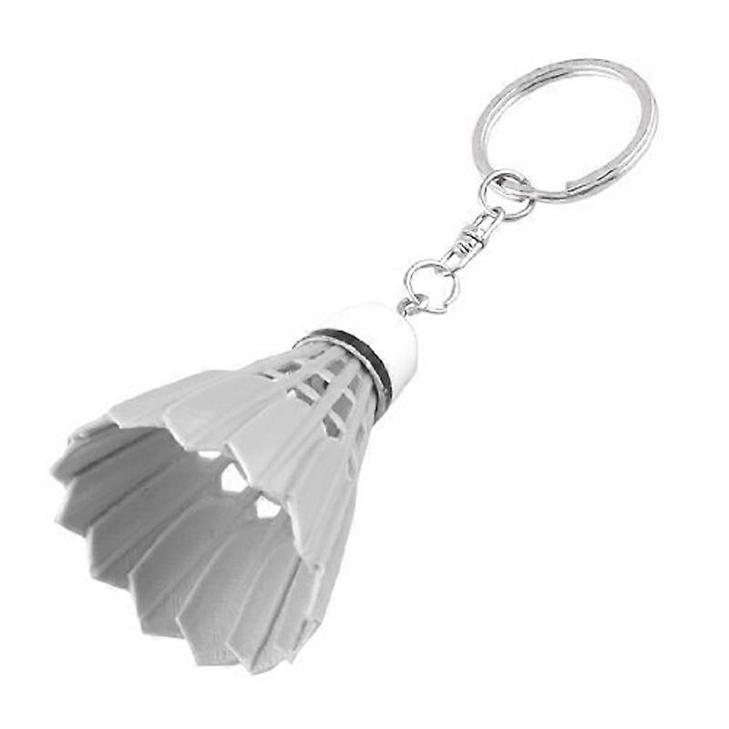 Handbag Split Ring Plastic Key Ring Badminton Decoration White