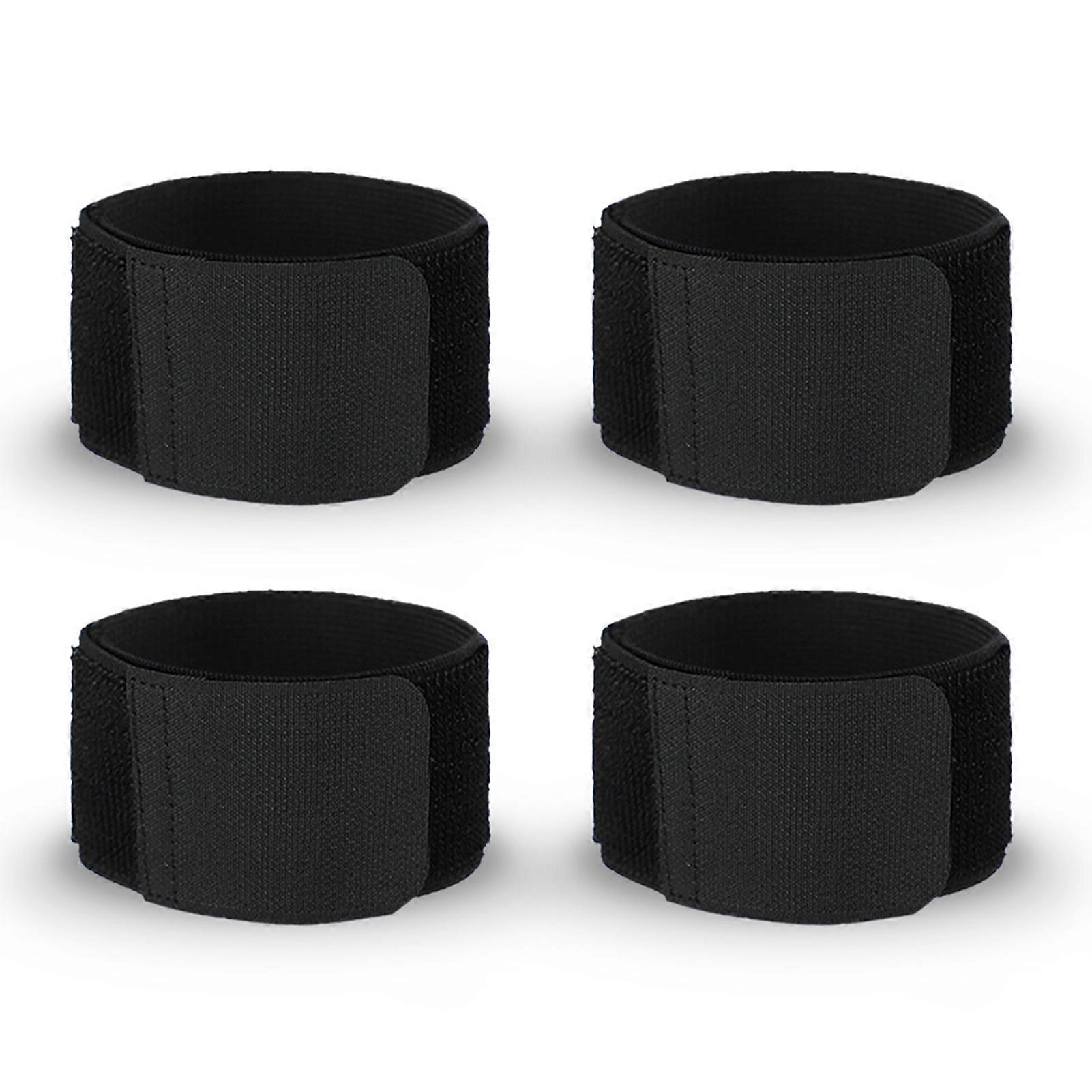 4Pcs Soccer Shin Guard Strap Anti Slip Football Sports Protective Gear Legging Shin Fixed Straps Lightweight Ankle Guard Elastic Bands for Kicking Bal