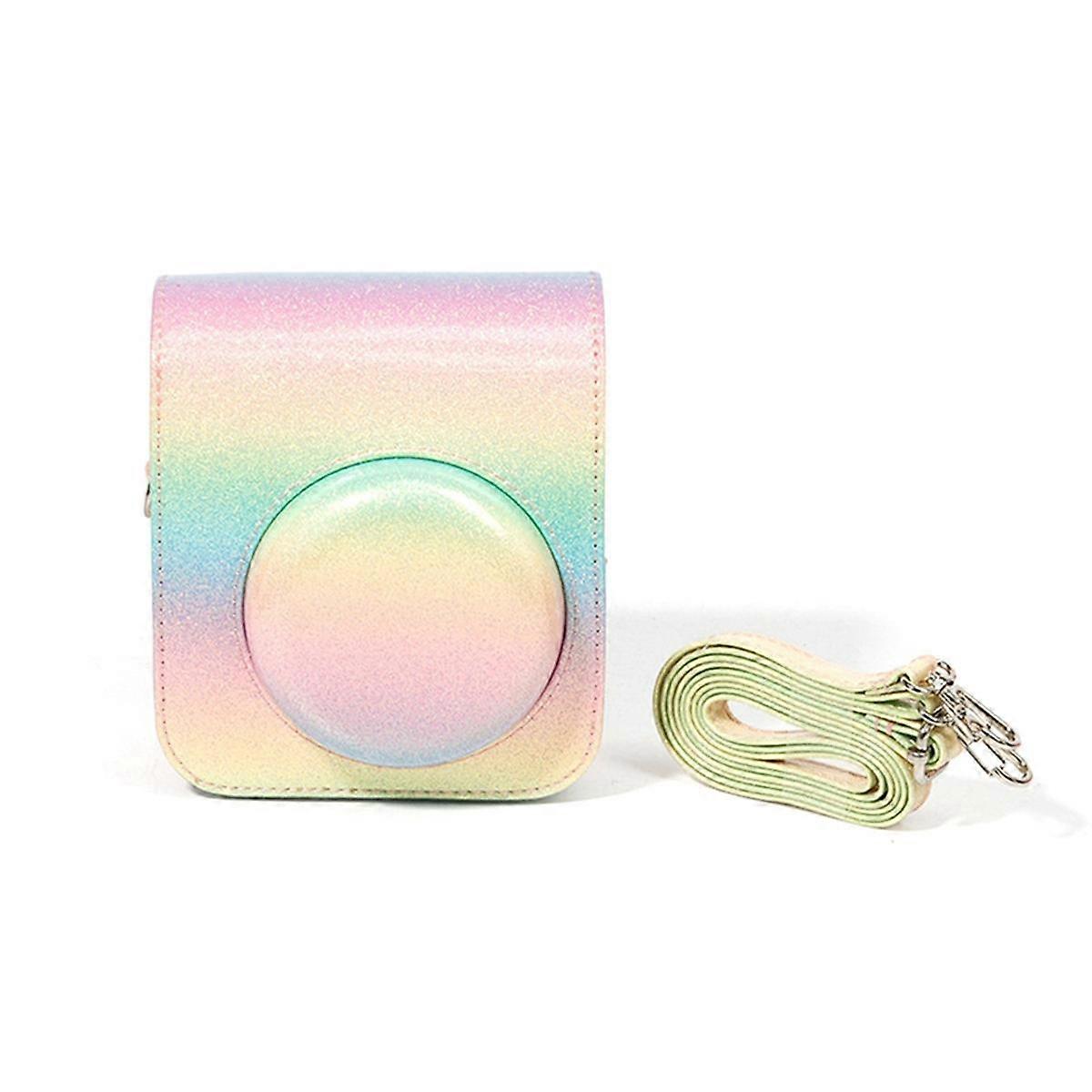 Camera Case with Adjustable Shoulder Strap PU Leather Soft Protective Case Trave Bag for Mini 12,A