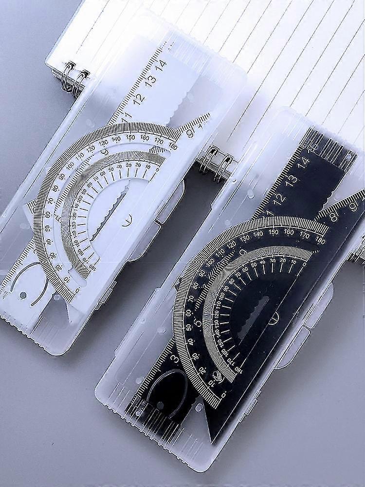Pupil Ruler Scale Student Stationery Set Triangle Plate Measuring Tools Protractor