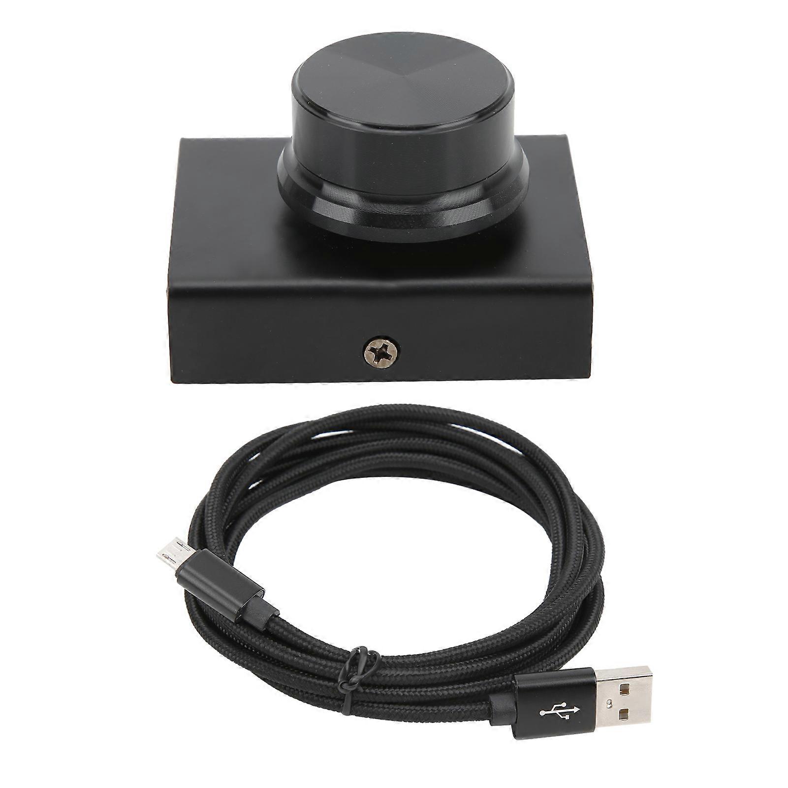 USB Volume Control Knob Remote Controller Audio Adjuster for Win 10/8/7/Vista/XP/OS XBlack