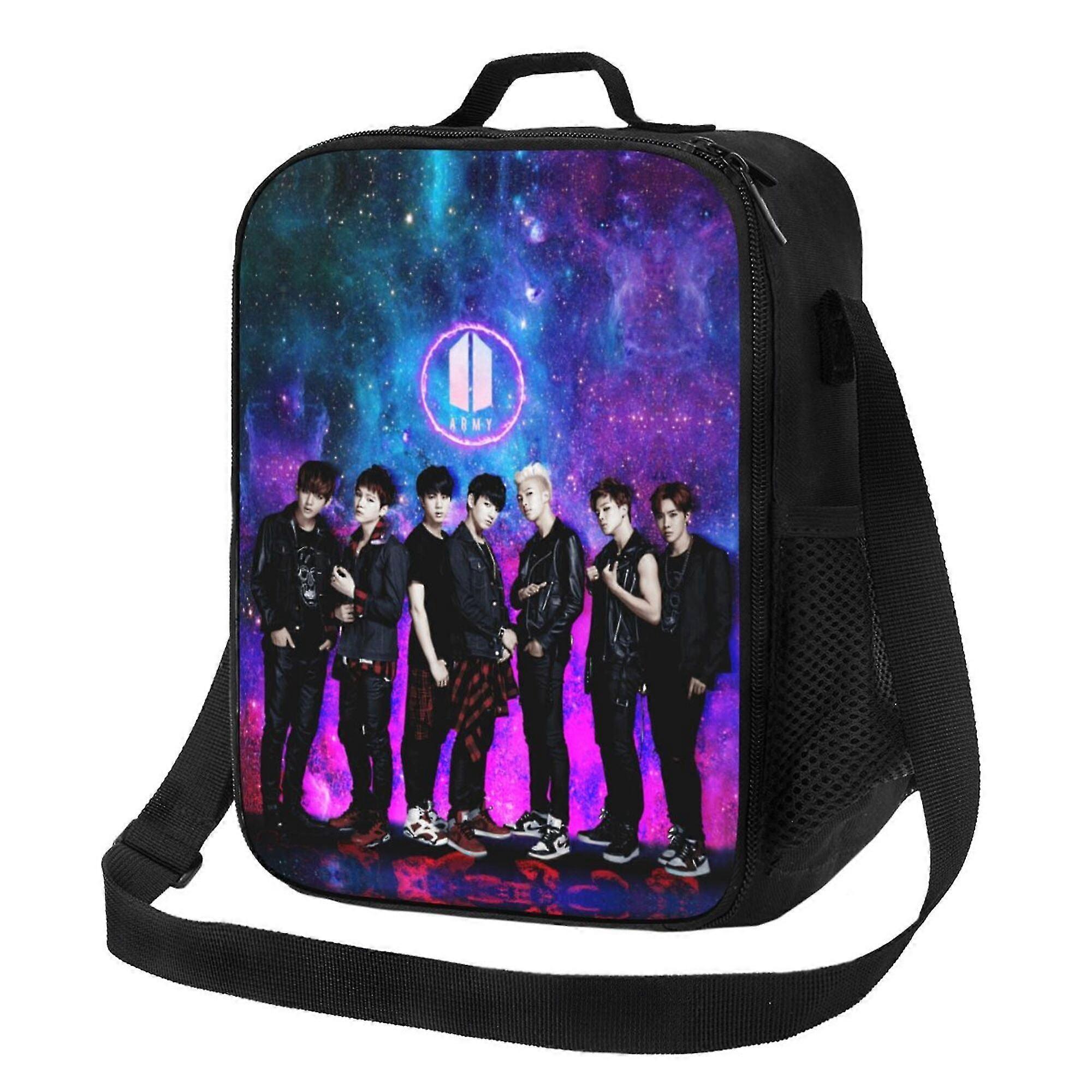 Kpop Bts Lunch Bag Lunch Box Durable Lunch Tote Bag Portable Reusable Lunch Box Tote For Sport Picnic Cam -cnbv213