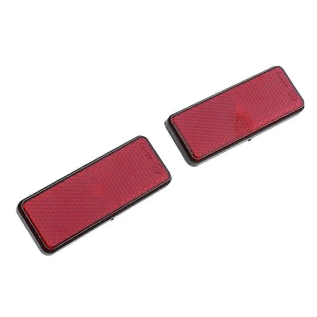 2 Sets New Red Rectangle Reflective Reflector Motorcycle Atv Dirt