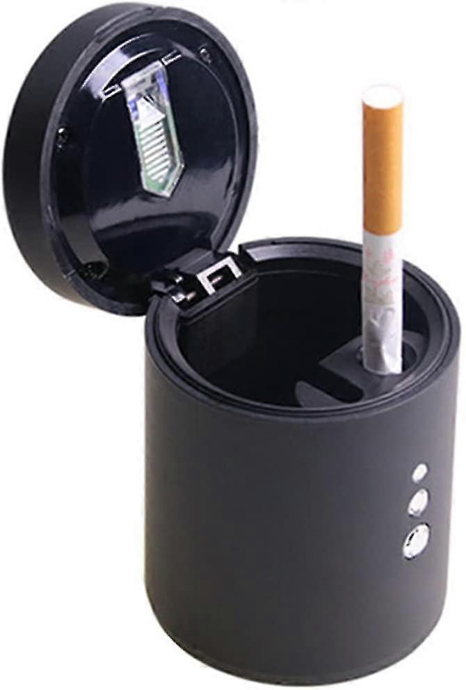 Portable Car Cigarette Ashtray with LED Light and Lid