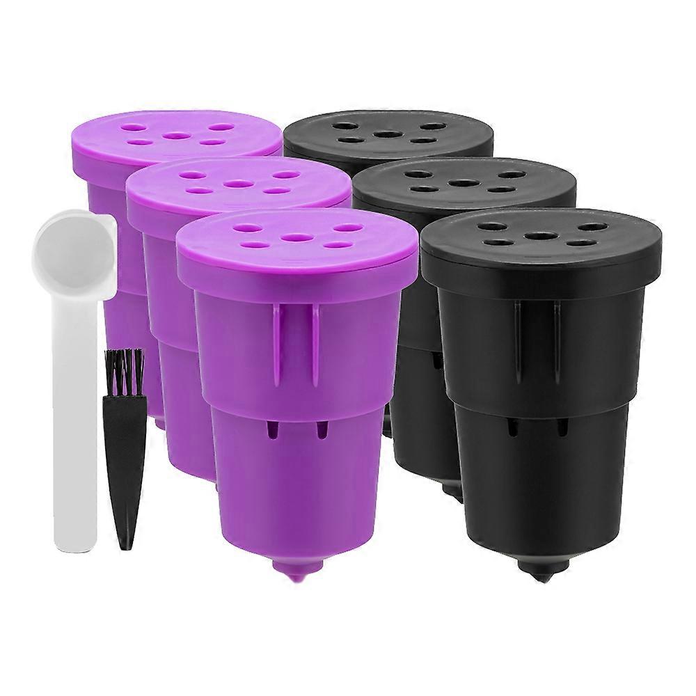 6 Pcs Refillable Coffee Filter Cup Reusable Coffee Pod Filled Capsule Compatible with 1.0 K Cup Cof