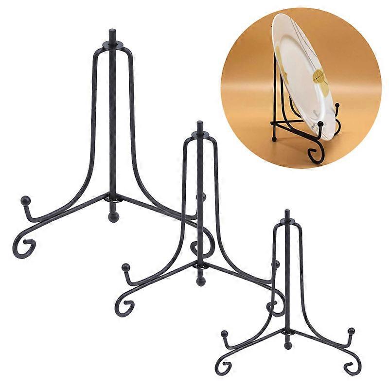 Iron Display Stand Metal Easel Stand for Picture Frame Decorative Plate Book Photo Anti-Slip Display Dish Rack Shelf Home Decor