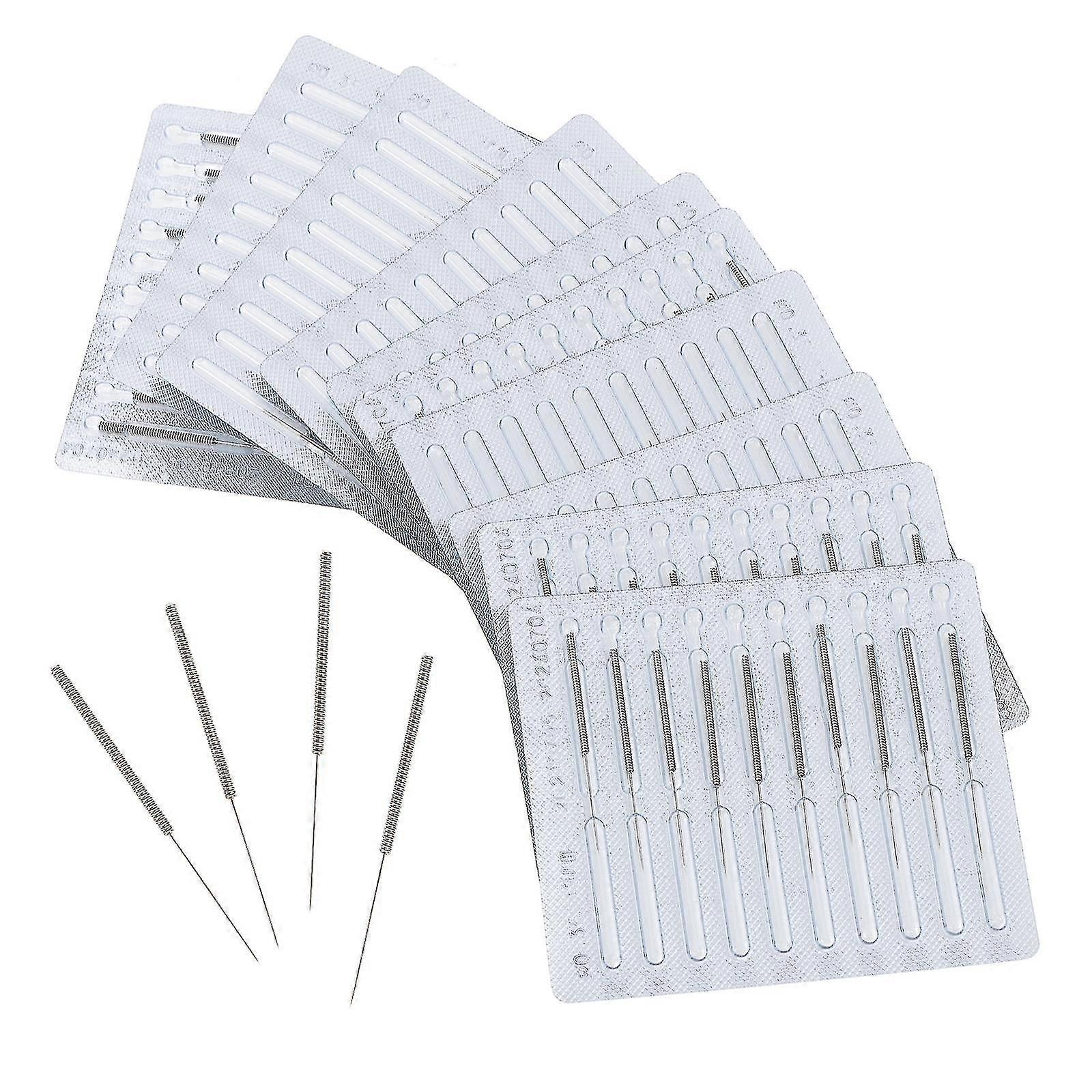 100pcs 0.30x13mm μίας χρήσης βελόνες βελονισμού αποστειρωμένη βελόνα μασάζ για την υγειονομική περίθαλψη (ασήμι)