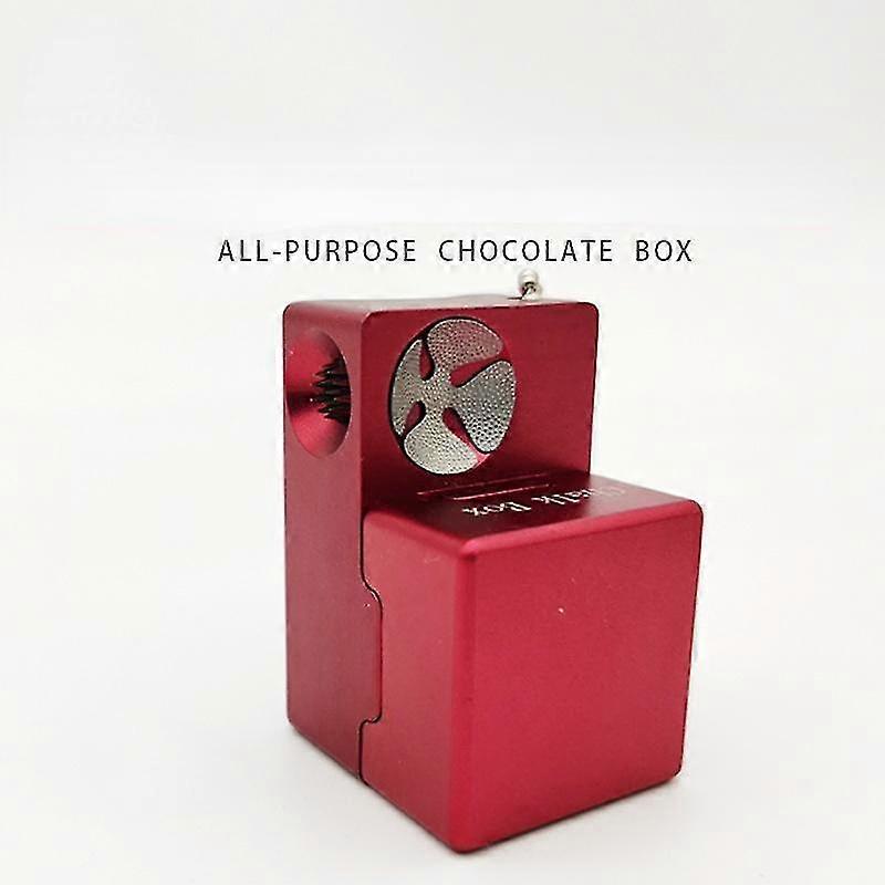 4 in 1 多機能チョコレートボックスビリヤード用品スヌーカーキュー修復ツール(赤)